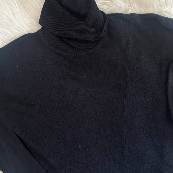 DG2 by Diane Gilman Lux Touch Black Soft Turtleneck Sweater Women's Size Large - Picture 5 of 6